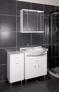 Kúpeľňová skrinka s umývadlom Keramia Pro 70x56 cm biela PRO70Z