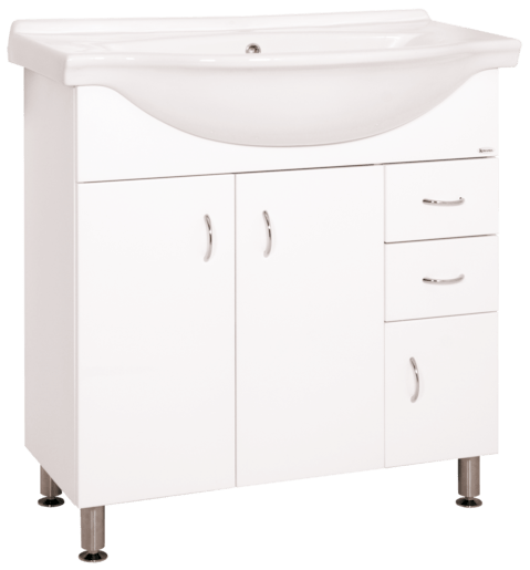 Kúpeľňová skrinka s umývadlom Keramia Pro 80x50 cm biela PRO80DV