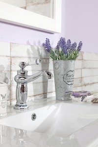 Kúpeľňová skrinka s umývadlom Naturel Provence 75x46 cm biela PROVENCE75BT