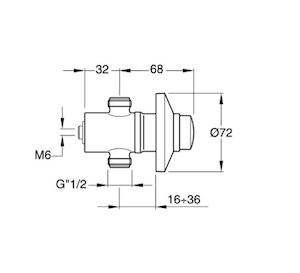 Silfra sprchový ventil chróm QK150