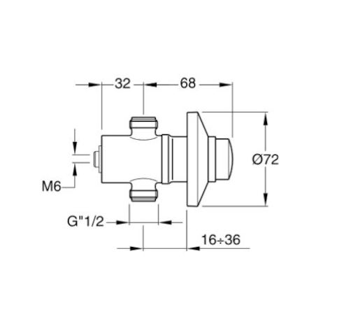 Silfra sprchový ventil chróm QK150