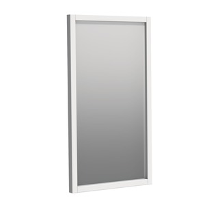 Obdĺžnikové zrkadlo o rozmere 50x90 cm. Rám zrkadla vo farbe biela mat. Orientácia zrkadla na výšku.