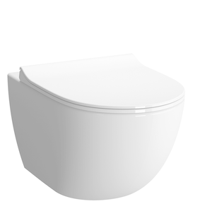Otvorený okruh splachovania, ľahšie umývanie a moderný elegantný dizajn, stále čistá toaleta bez baktérií, hladký povrch bez dutín a záhybov, to je závesné wc od Vitry. Wc bez oplachového kanálika nielen dobre vyzerá, ale je tiež veľmi praktické a pohodlné.Kompatibilné so sedadlami softclose RN030S, prípadne EASYSLIM44, EASY2244 a EASY2240.