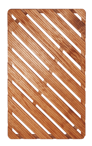 Sprchová rohož Aris drevo 100x60x4cm ROHOZ12080