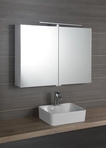 Zrkadlová skrinka s osvetlením Sapho 80x60 cm lamino biela RW082