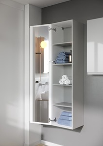 Kúpeľňová skrinka vysoká Cersanit Dormo 40x34x160 cm biela lesk S929-020