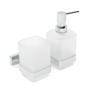 Dávkovač mydla SAT Simply S chróm/mliečne sklo SATDSIMS48
