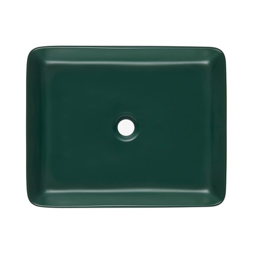 Umývadlo na dosku SAT Infinitio 50x40 cm tmavě zelená mat  bez prepadu SATINF5040DGEM