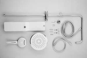 Sprchový systém SAT bez batérie biela/chróm SATPIPE