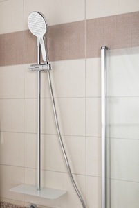 Sprchový set SAT s poličkou biela / chróm SATSSP31