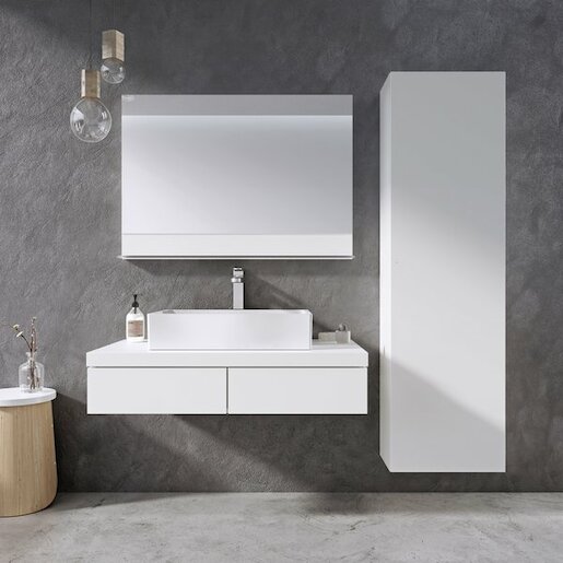 Kúpeľňová skrinka vysoká Ravak Formy 46x27x160 cm biela X000001260
