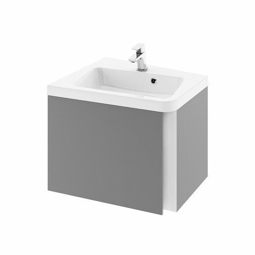 Kúpeľňová skrinka pod umývadlo Ravak 10° 55x49 cm šedá X000000740