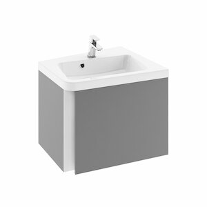 Kúpeľňová skrinka pod umývadlo Ravak 10° 55x49 cm šedá X000000743