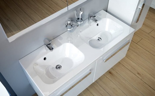 Kúpeľňová skrinka pod umývadlo Ravak chróme 120x49 cm biela X000000536