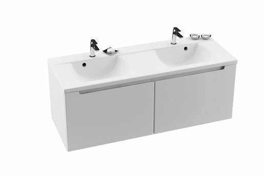 Kúpeľňová skrinka pod umývadlo Ravak Classic 130x49 cm biela X000000422