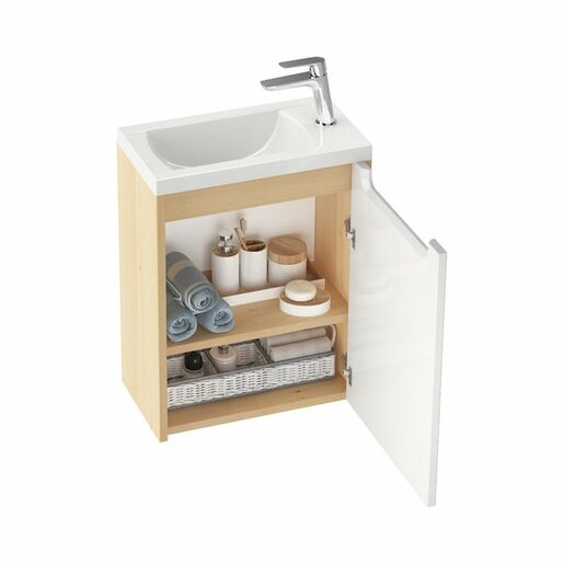 Korpus kúpeľňové skrinka pod umývadlo Ravak Classic 40x22 cm latte X000000944