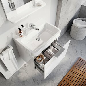 Kúpeľňová skrinka pod umývadlo Ravak BeHappy II 53x37 cm biela X000001097