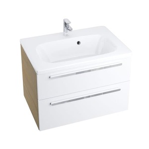 Kúpeľňová skrinka pod umývadlo Ravak chróme 60x49 cm cappuccino/biela X000000919