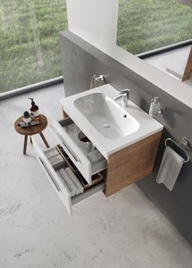 Kúpeľňová skrinka pod umývadlo Ravak chróme 70x49 cm cappuccino/biela X000000921