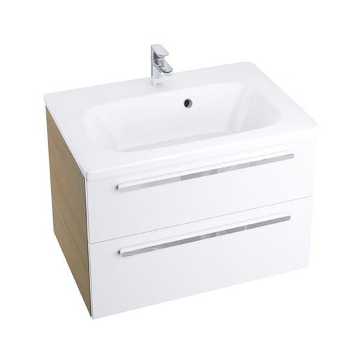 Kúpeľňová skrinka pod umývadlo Ravak chróme 70x49 cm cappuccino/biela X000000921