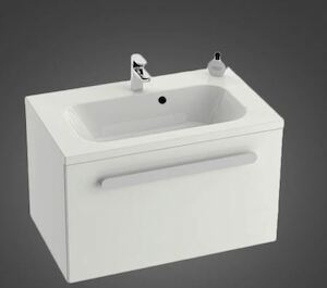 Kúpeľňová skrinka pod umývadlo Ravak chróme 80x49 cm biela X000000534