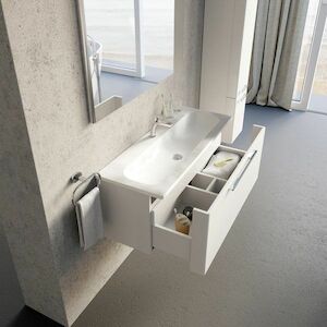 Kúpeľňová skrinka pod umývadlo Ravak Ring 80x38 cm biela X000000767