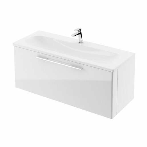 Kúpeľňová skrinka pod umývadlo Ravak Ring 80x38 cm biela X000000767