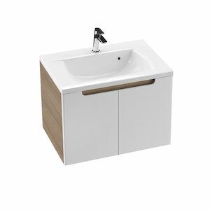 Kúpeľňová skrinka pod umývadlo Ravak Classic 60x49 cm cappuccino/biela X000001088