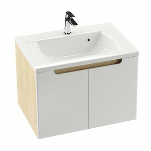 Kúpeľňová skrinka pod umývadlo Ravak Classic 70x49 cm breza/biela X000001090