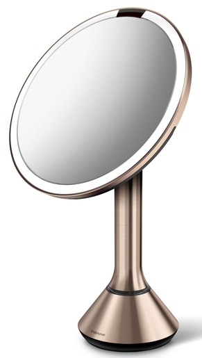 Kozmetické zrkadielko Simplehuman Dual Touch Rose Gold nerez oceľ SHST3053