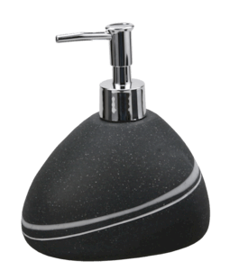 Dávkovač mydla vo farebnom prevedení čierna. Šírka tohto kúpeľňového doplnku od značky Optima je 12 cm a je vyrobený z materiálu polyresin.