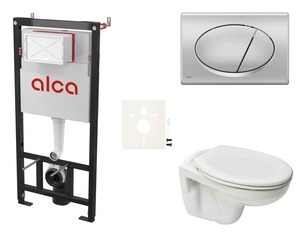 Cenovo zvýhodnený závesný WC set Alca do ľahkých stien / predstenová montáž + WC S-Line S-line Pre SIKOASP3