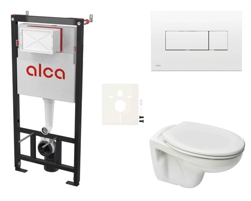 Cenovo zvýhodnený závesný WC set Alca do ľahkých stien / predstenová montáž + WC S-Line S-line Pre SIKOASP4