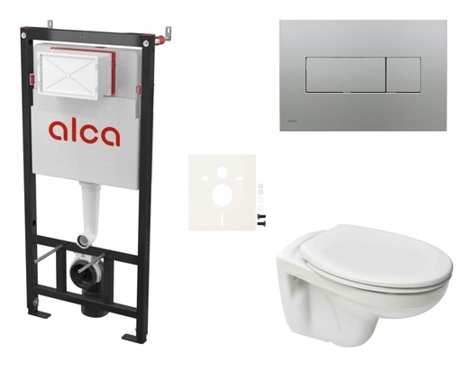 Cenovo zvýhodnený závesný WC set Alca do ľahkých stien / predstenová montáž + WC S-Line S-line Pre SIKOASP6