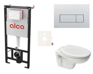Cenově zvýhodněný závěsný WC set Alca do lehkých stěn / předstěnová + WC S-Line S-line Pro SIKOASP9