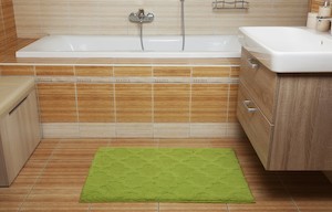 Kúpeľňová predložka Grund Nancy 90x60 cm zelená SIKODGNAN602