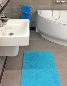 Kúpeľňová predložka Grund Stela 55x55 cm modrá SIKODGSTE555