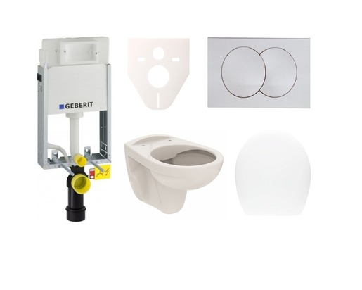 Cenovo zvýhodnený závesný WC set Geberit na zamurovanie + WC S-Line SIKOGE1U7