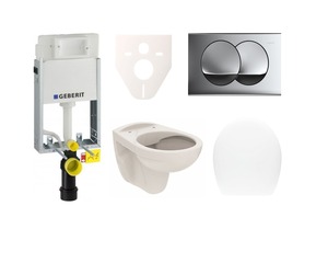Cenovo zvýhodnený závesný WC set Geberit na zamurovanie + WC S-Line SIKOGE1U71