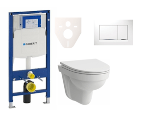Cenovo zvýhodnený závesný WC set Geberit do ľahkých stien / predstenová montáž + WC Laufen Laufen Pro Nordic SIKOGES3H5