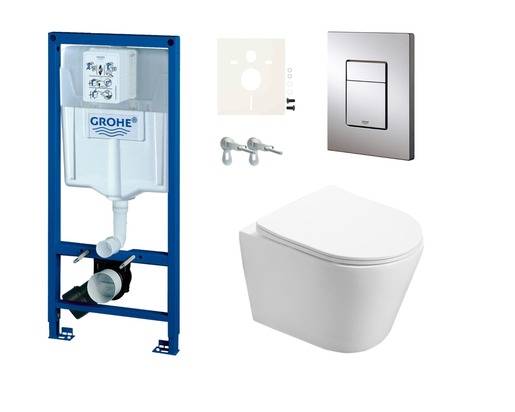 Cenovo zvýhodnený závesný WC set Grohe do ľahkých stien / predstenová montáž + WC SAT Infinitio SIKOGRSIN1S