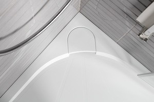 Sprchová vanička štvrťkruhová SAT 100x100 cm liaty mramor SIKOLIMCC100S