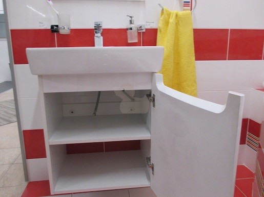 Kúpeľňová skrinka s umývadlom Kolo Rekord 50x75,1 cm biela lesk SIKONKOR40BL