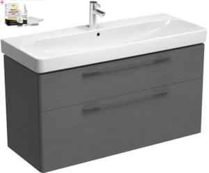 Kúpeľňová skrinka s umývadlom Kolo Kolo 120x71 cm dub sivý SIKONKOT1120DS