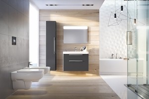 Kúpeľňová skrinka vysoká Kolo Kolo 36x29,5x180 cm v antracitovej farbe mat SIKONKOTVSAM