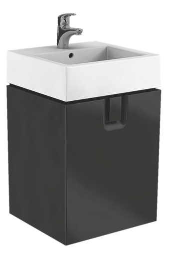 Kúpeľňová skrinka s umývadlom Kolo Twins 50x46x70 cm čierna mat SIKONKOTW501CM