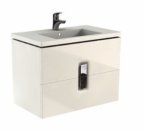 Kúpeľňová skrinka s umývadlom Kolo Twins 80x60 cm biela lesk SIKONKOTW802BL