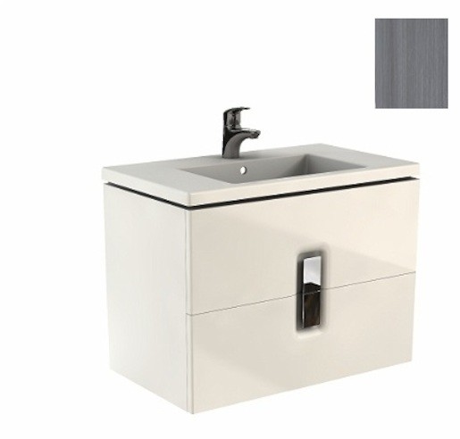 Kúpeľňová skrinka s umývadlom Kolo Twins 80x60 cm v prevedení grafit strieborný SIKONKOTW802SG