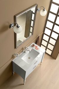 Kúpeľňová skrinka pod umývadlo Naturel Aria V 89,5x45 cm biela SIKONSS18125