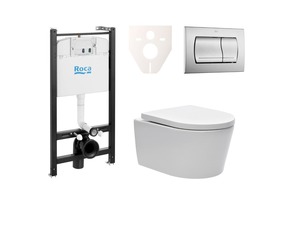 Cenovo zvýhodnený závesný WC set Roca na zamurovanie + WC SAT Brevis SIKORW3